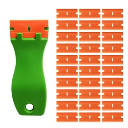 Plastic Cleaning Razor Scraper with Blades Car Sticker Tinting Labels Removal Spatula Glass Glue Squeegee Tool E17