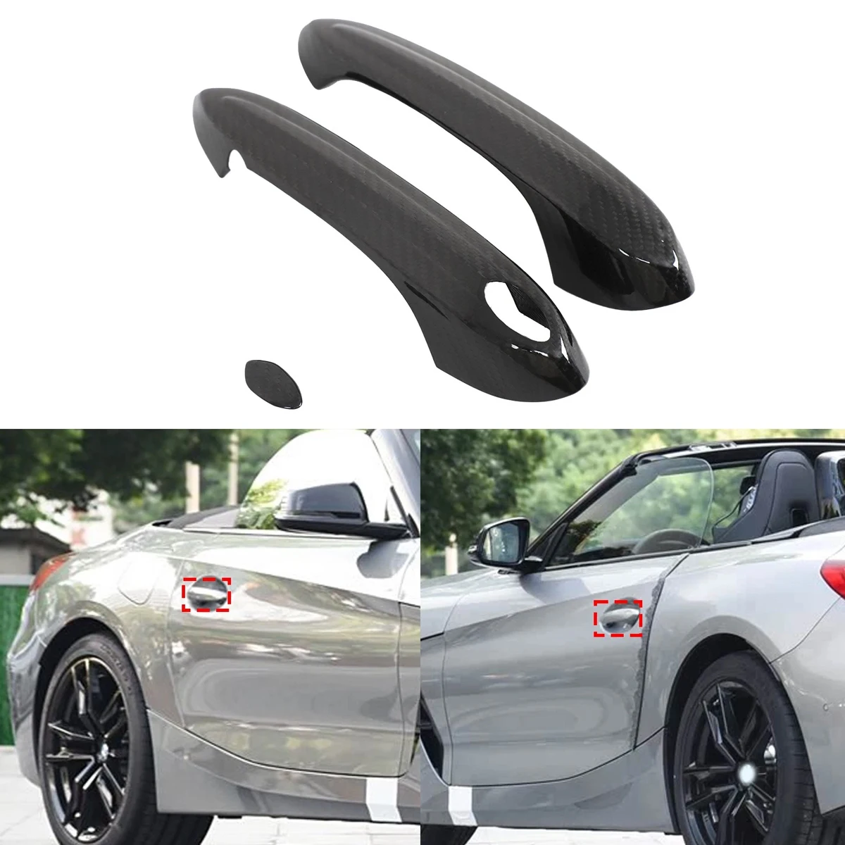 

Настоящее углеродное волокно для Toyota GR Supra A90 A91 MK5 Z4 G29 2018-2025, внешняя крышка дверной ручки автомобиля, внешние аксессуары