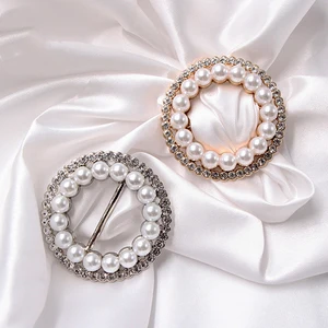 دبوس وشاح كريستال من حجر الراين اللؤلؤي ، مشبك حجاب مسلم ، ملابس زاوية ، شال وشاح حريري ، دبوس بروش سبيكة أعلى 6 مبيعات بروش بدلة كريستيان - رقم 6