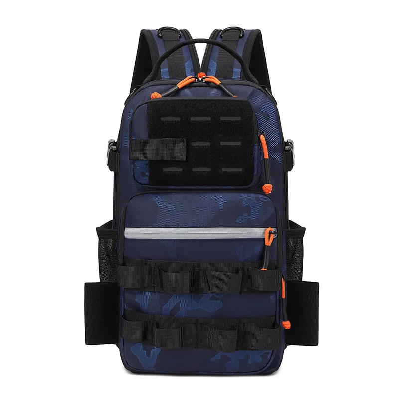 

Tactical Fishing Lure Backpack with Rod Holders Large Fish Box Accessories Outdoor Camping Hiking Hunting Travel Shoulder Bag