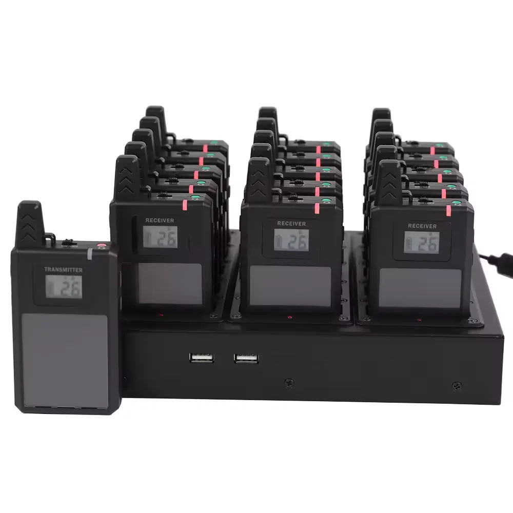 Wireless Whisper Tour Guide System Factory Headset Tour Simultaneous Interpretation System for Conference Translation 3000 MAh
