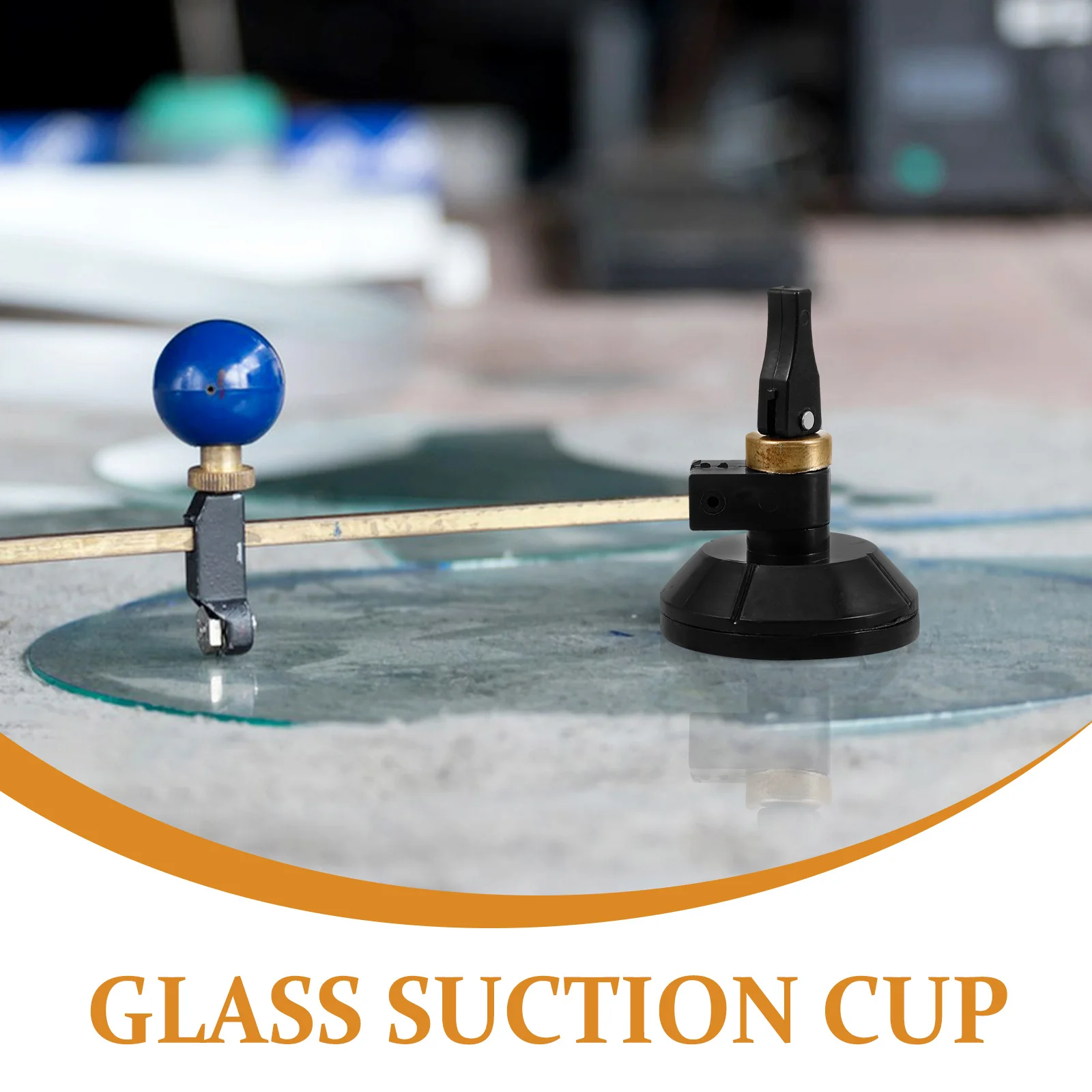 كوب شفط لقطع الزجاج الفعال، قبضة آمنة، تصميم خفيف الوزن، مادة معدنية، أداة دائرة النافذة، كوب شفط لقطع الزجاج #5