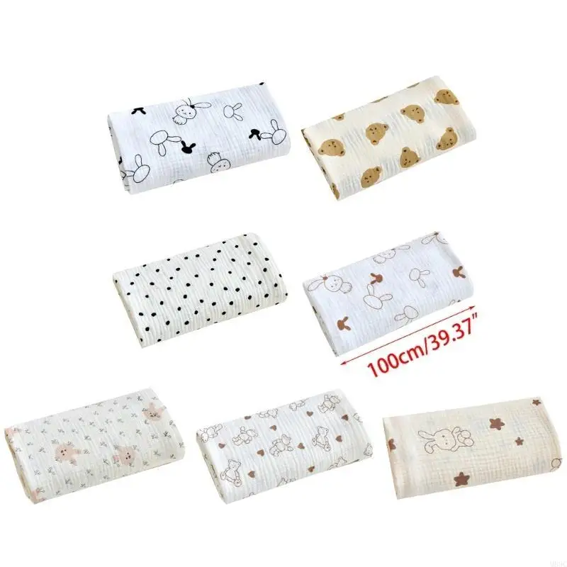 بطانية قماط من الموسلين للأطفال M89C للأولاد والبنات قابلة للتنفس وصديقة للبشرة