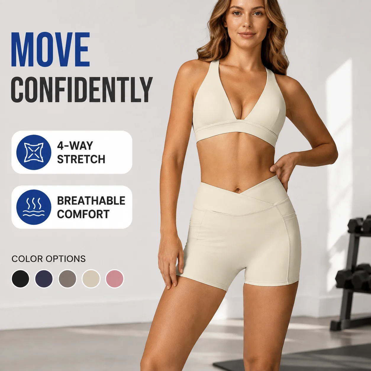 Sports Bra Racerback - Conjunto Deportivo de Dos Piezas para