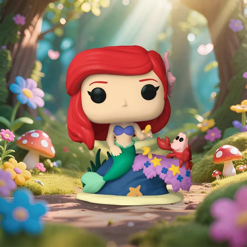 Edición genuina FUNKO POP princesa de Disney: Ariel la sirenita Anime decoración de acción ornamento modelo juguetes modelo coleccionable