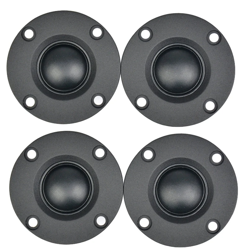 4Pcs Tweeter 1.5Inch 6Ohm 30W Dome Silk Film Tweeter Hifi Treble Speaker Audio Loudspeaker With Heatsink