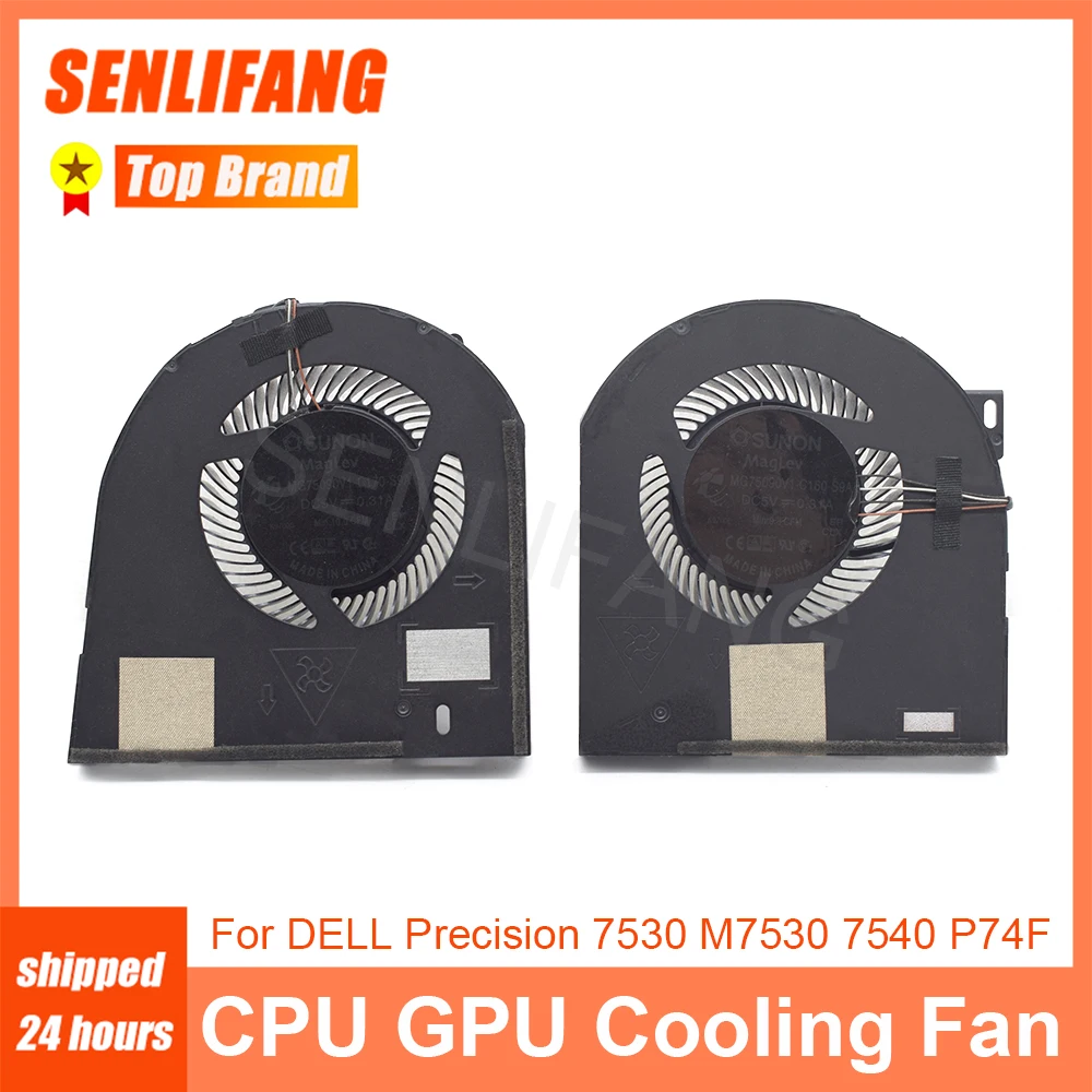 

New CPU Fan MG75090V1-C170-S9A MG75090V1-C160-S9A For DELL Precision 7530 7540 Laptop GPU Cooler DC5V 0.31A 4-Line