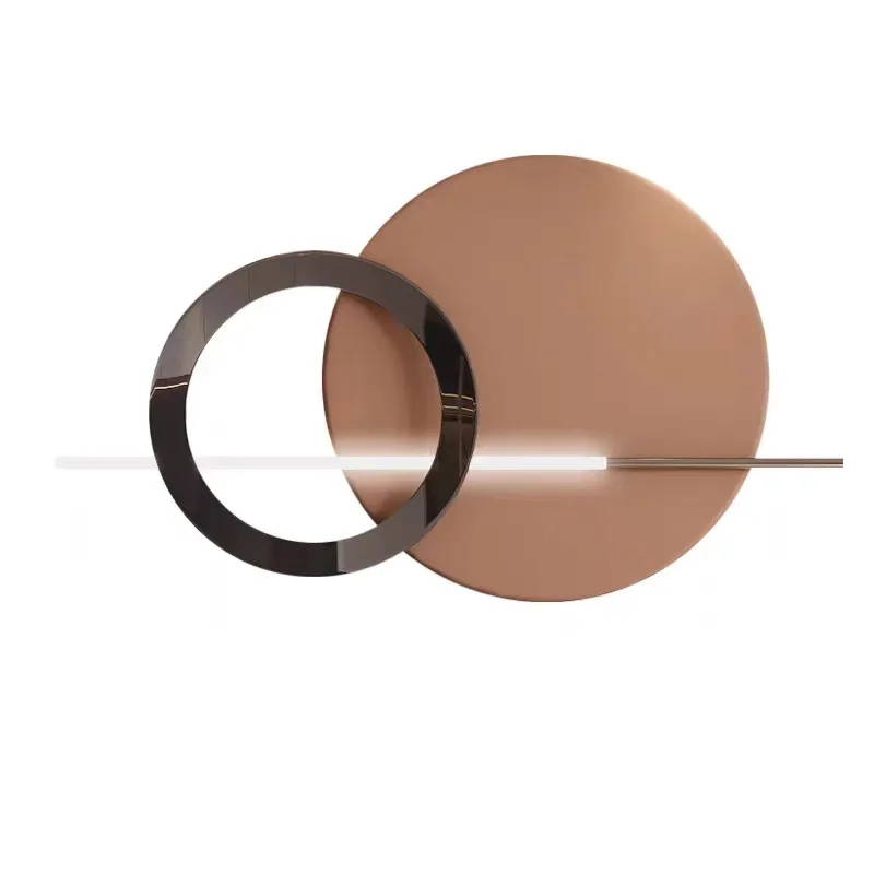 New Style LED Home Wall Light Creative Round Metal For Bedroom Parlor Restaurant Atmosphere Lamp Dropshipping