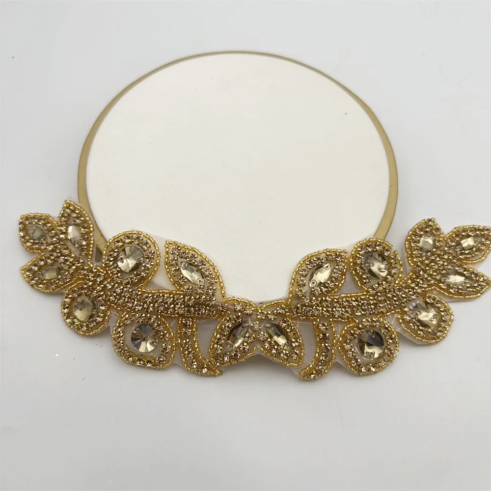 1PCS  New wedding sash Rhinestone and crystal rhinestone trim applique for bridal Decoration