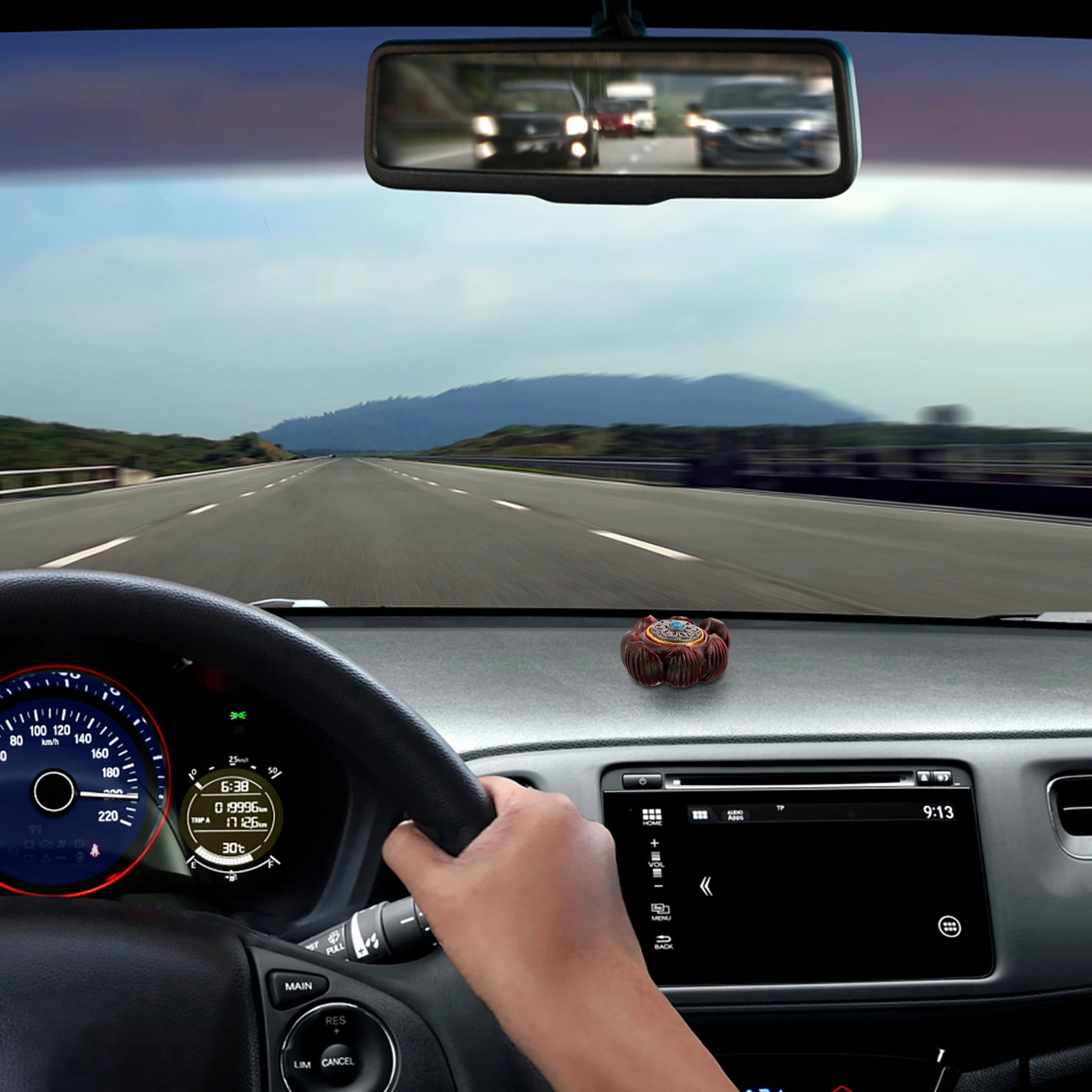 

Sandalwood Lotus Carving Hand Exercise Ball for Office Home Decor Desktop Interior Decoration Wood Craft Ornament