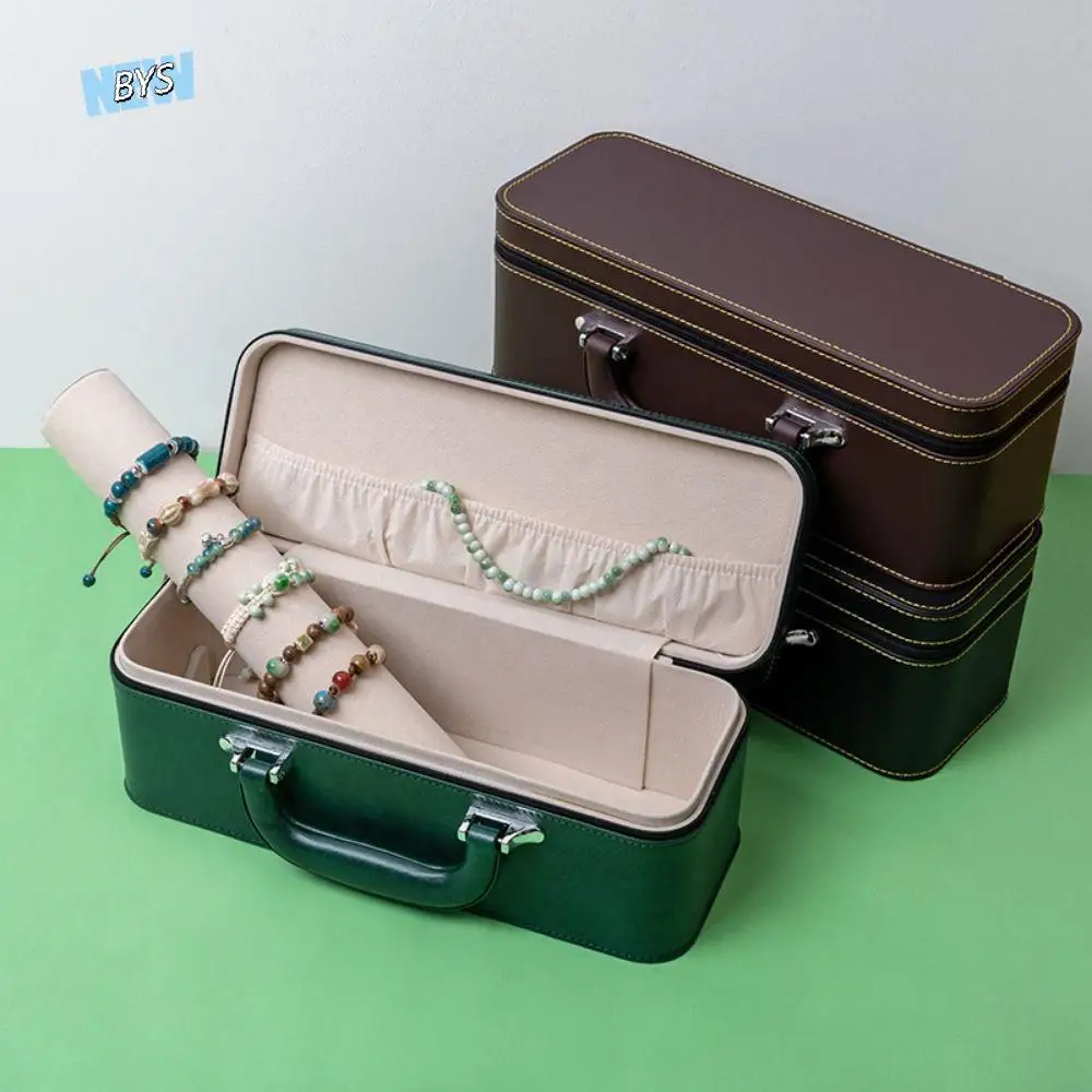 

Luxury Vintage Watch Display Box Compact with Handle Wristwatch Holder Durable Thickened Bracelet Carrying Case Travel Use