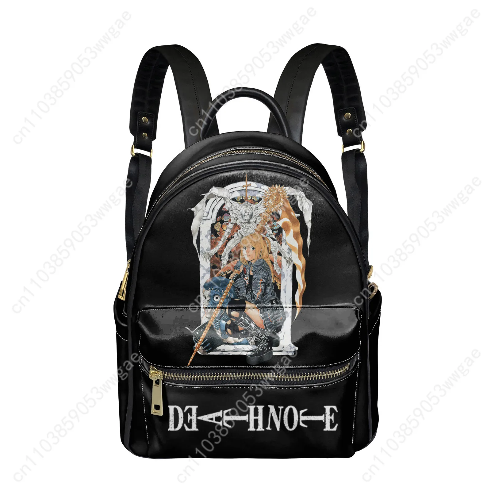 데스 노트 배낭 여성 남자 배낭 맞춤형 텍스트 이미지 더블 숄더 백 비즈니스 여행 Bookbag 배낭 선물 데이 팟