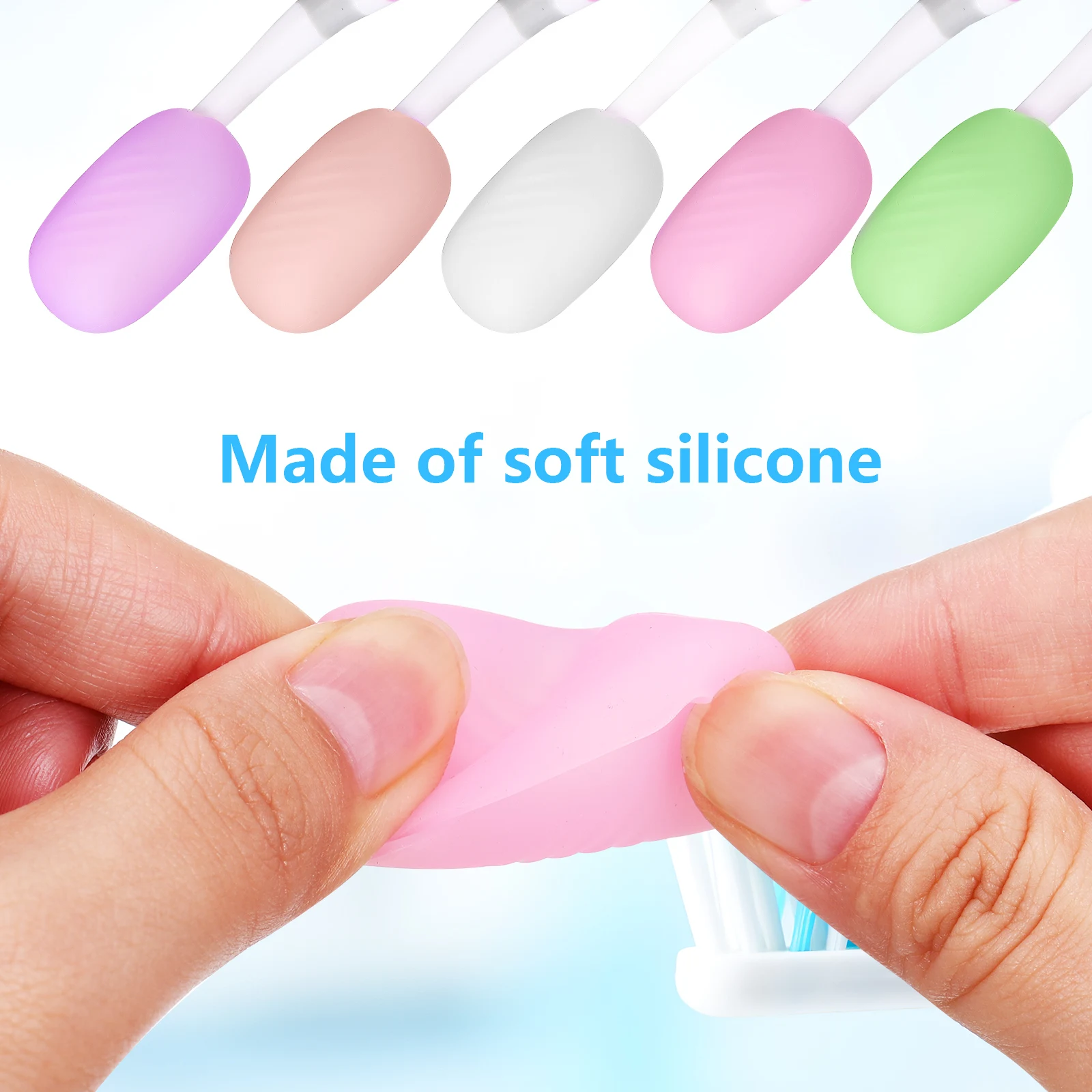 

20pcs Toothbrush Caps Soft Silicone Travel Toothbrush Covers Dust Protection Portable Brush Caps For Home Outdoor Use Flexible