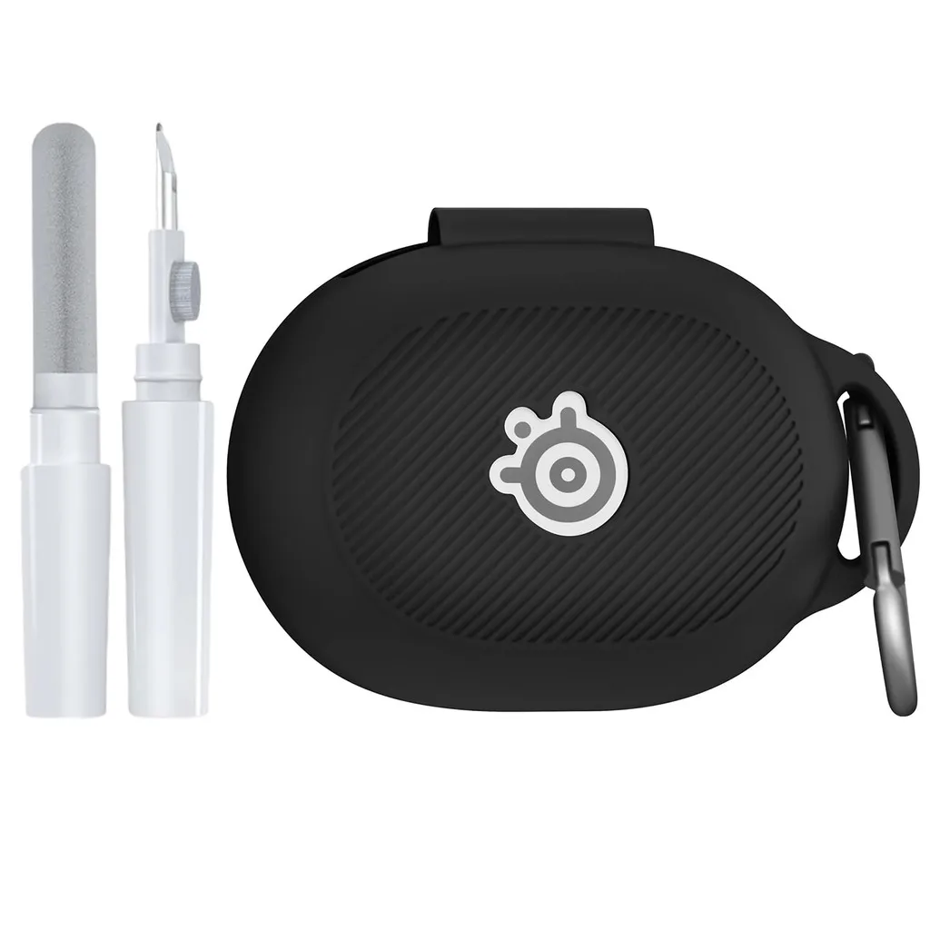Étui pour SteelSeries Arctis GameBuds Housse de protection avec kit de nettoyage mousqueton Étui pour SteelSeries Arctis GameBuds Housse de protection avec kit de nettoyage mousqueton