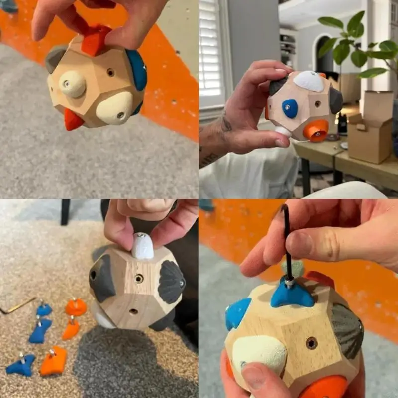 Bloques de refuerzo hechos a mano para escalada, herramienta de entrenamiento de fuerza para agarre, potencia, precisión, ajuste de Fitness funcional, escalada