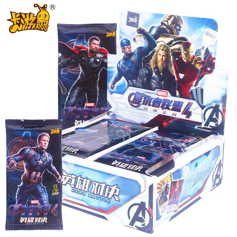 KAYOU Original Avengers4 Collection Cards SSR GR Spider-Man Iron Man Captain America Anime Party Playing Games kids Toys Gift