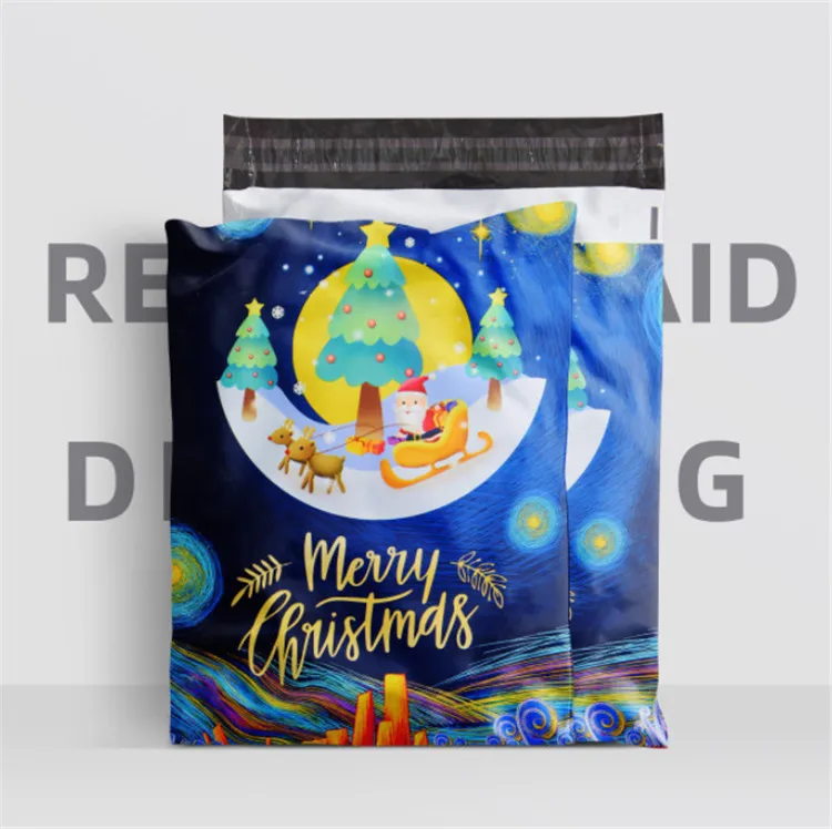 100PCS 10*13in Poly Mailer Adhesive Envelope Shipping Bag DIY Thick T-shirt Dresses Book Christmas Toys Gifts Packaging Pouches