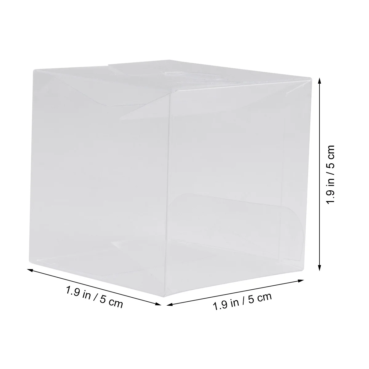 

20pcs Clear Pvc Gift Boxes Transparent Packaging Containers For Party Favors Homemade Candles Soaps Birthday Christmas 5X5X5 Cm