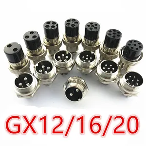 GX12 GX16 GX20 2/3/4/5/6/7/8/9/10 PIN Masculino Hembra Hembra Cable Cable Cirular Aviación Aviación Conector Conector Conector 12 mejores ventas 9 pin - №8