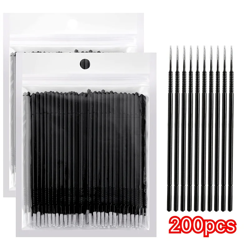 200 Stück Einweg-Mikrobürsten für Wimpernverlängerung, Einzelwimpern-Entfernungsbürsten, Mikrobürsten