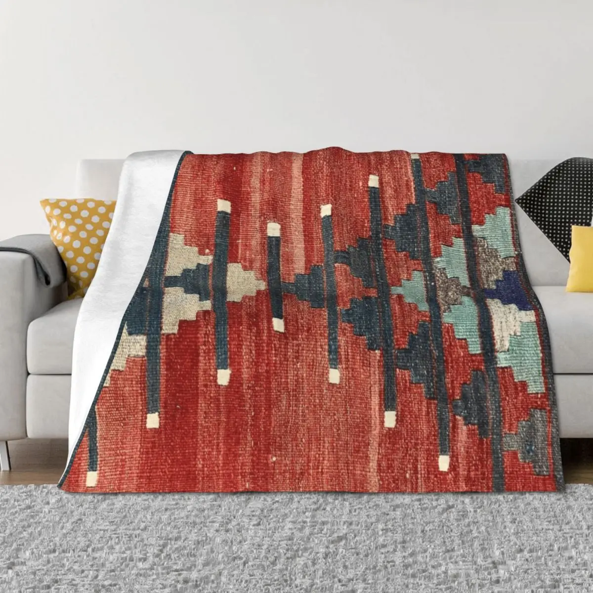 

Vintage Kars Decorative Kilim, Navaho Weave, Woven Aztec Textile Throw Blanket Hair Beautifuls anime Blankets
