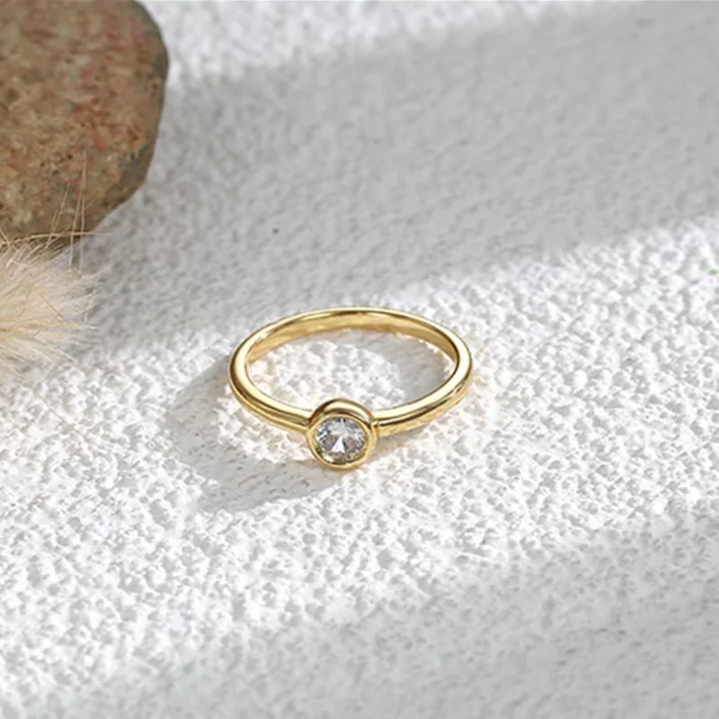 0.5CT Moissanite 925 Silver Wedding Band Ring