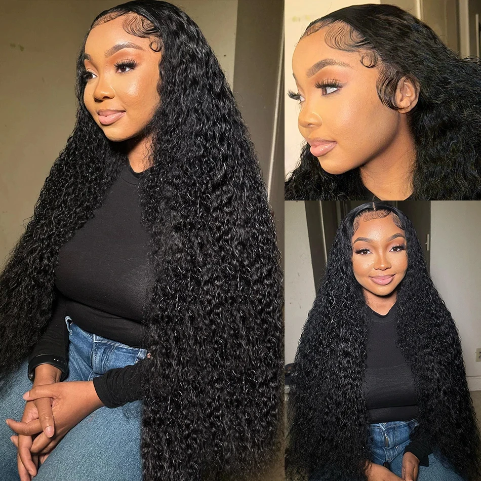 13X4 13X6 Deep Wave Transparant Lace Frontale Human Hair Pruiken Braziliaanse Human Remy Krullend Haar Voor Zwarte Vrouwen Deep Wave