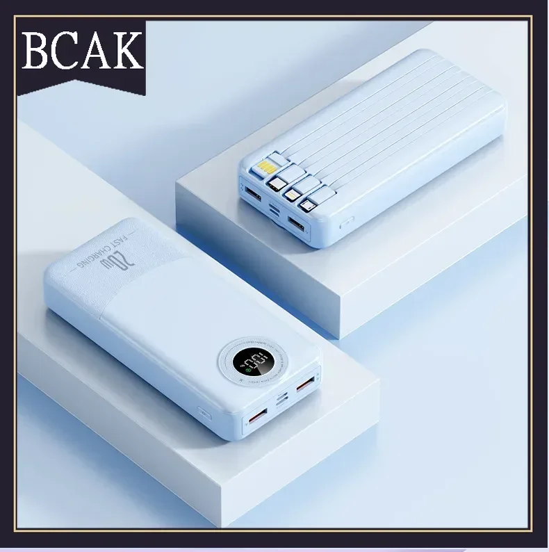 BCAK Style 20000 MAH Fast-charging Self-contained Charging Treasure Portable Large-capacity Mobile Power Supply outdoor