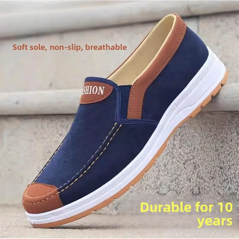 

Beijing Men's Canvas oes Breathable Wear-Resistant Slip-Resistant Work oes Lightweight Spring Summer Autumn Rubber Sole