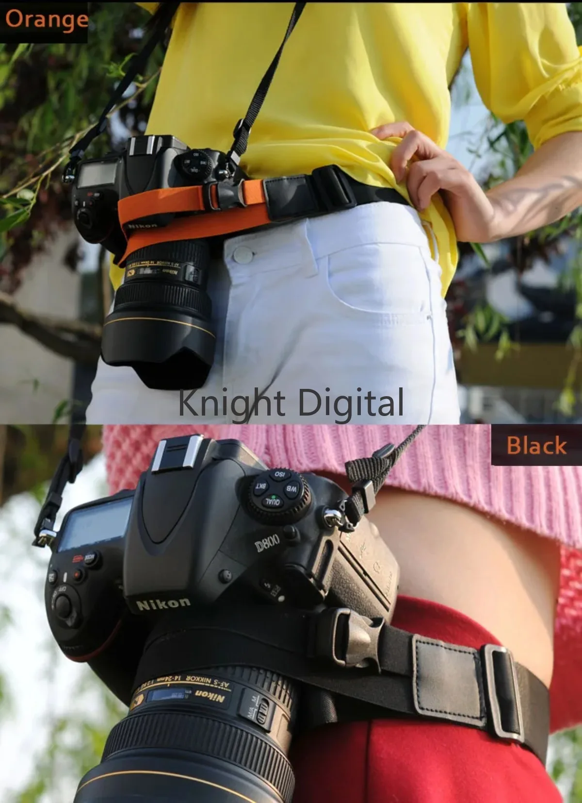 Photography Adjustable Camera Waist Belt Band Strap Mount To Hold SLR DSLR Camera Holder Traveling Bicycling Secure Belt