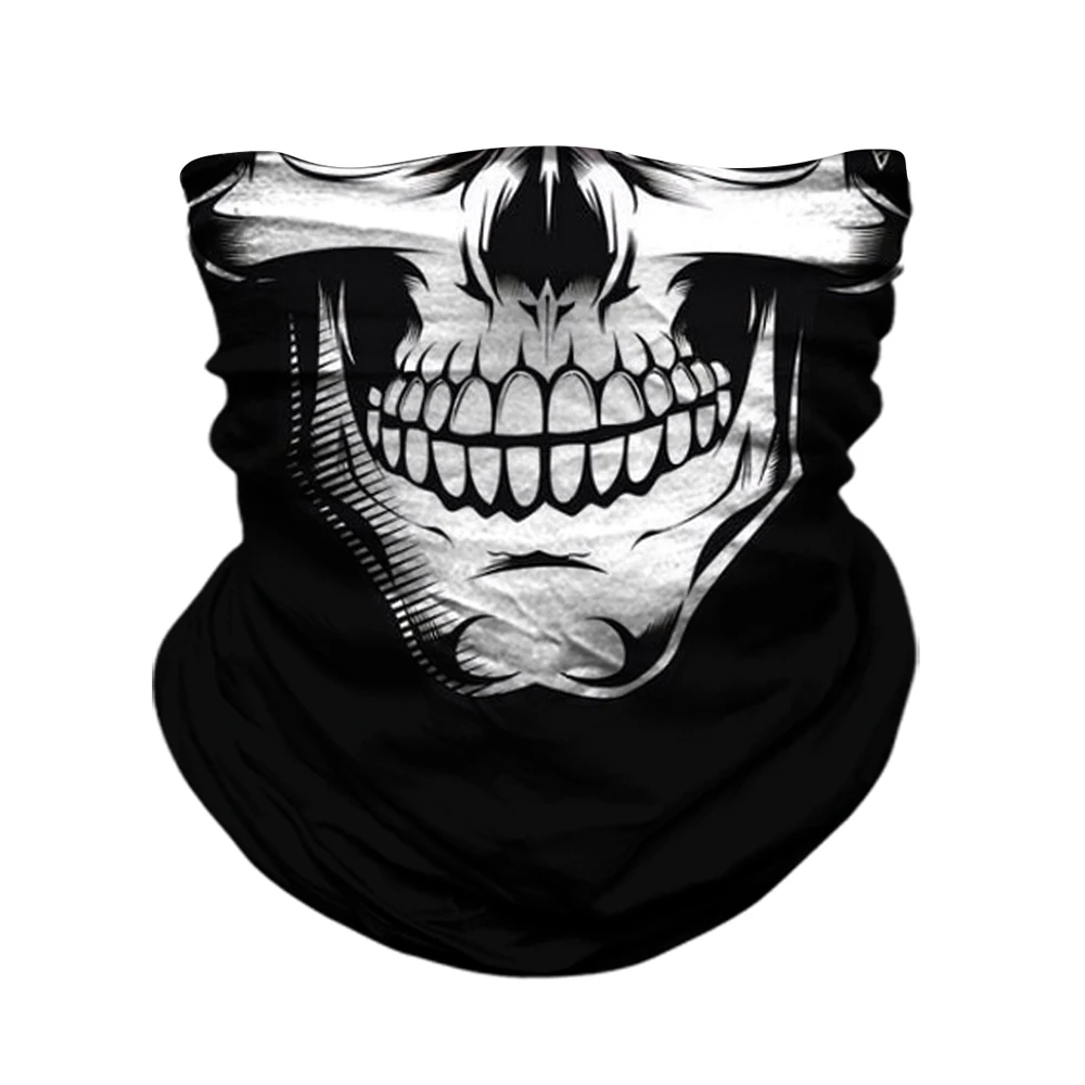 Motorcycle Face Mask Amazing Skeleton Washable Mask Scarf Joker Headband Balaclavas for Cycling Fishing Ski Face Shied