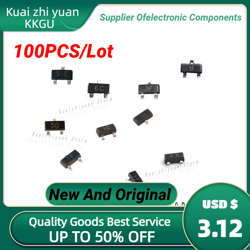 

100PCS/Lot New And Original BC807-25 BC807-40 BC817-25 BC817-40 BC846B BC847B BC847C BC848B BC856B BC857B BC847 BC817-16