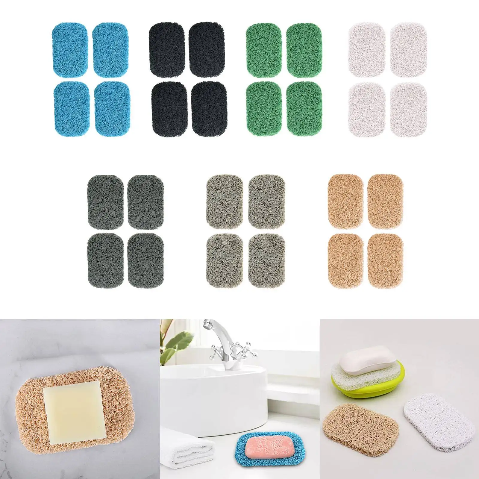 Soap Saver Soap Dish Holder Lift Tub Anti-Slip Soap Saver Self Draining Accessory Soap Pad Soap Bar Sponge Holder for Kitchen