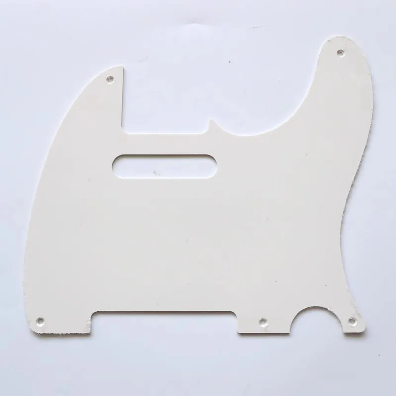 Vintage white guitar guard 5 nails black one layer board white with screws