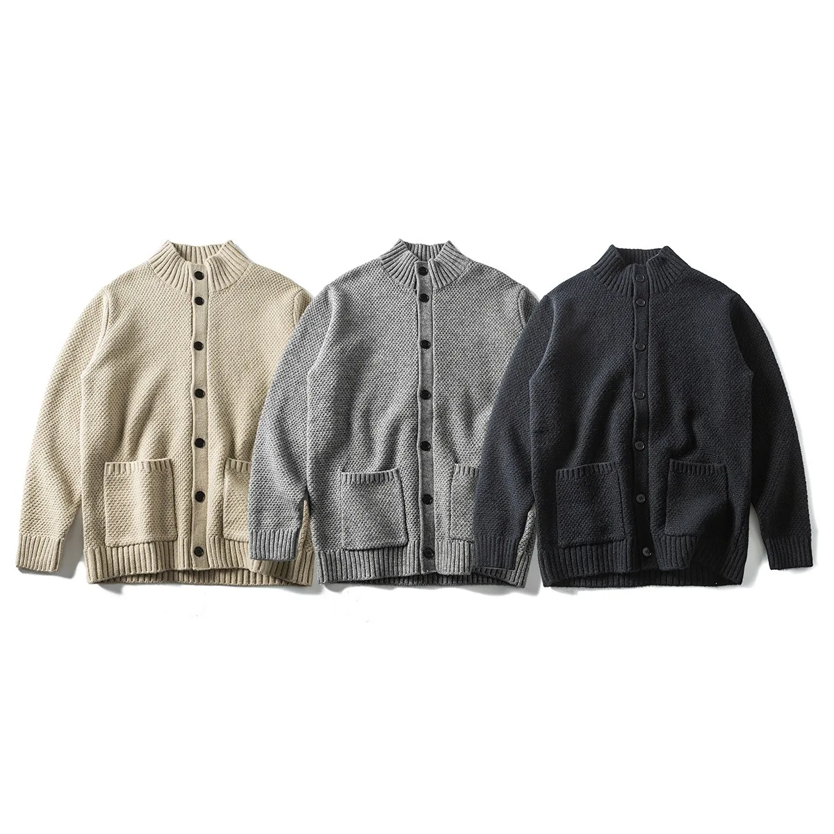 Knitted Kimono Cardigans Sweater Men Women Japanese Streetwear Vintage Loose Casual Cargo Sweaters Coat Cityboy Knitwear Jacket