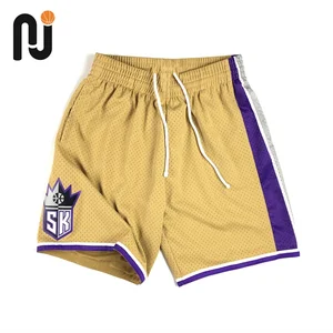 M & N-NBA-Basketball-Shorts für Erwachsene und Kinder, Unisex, Retro, Loose Hosen, Gelb ,,, Psycho 8 Hauptverkaufs -Sakrament -Könige Basketball - №8