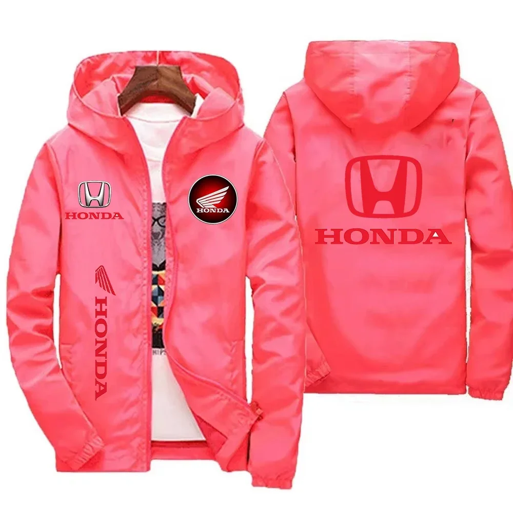 Chaqueta de moto con logotipo de Honda para hombre, chaqueta Honda personalizada para equipo de carreras, cazadora holgada deportiva para hombre