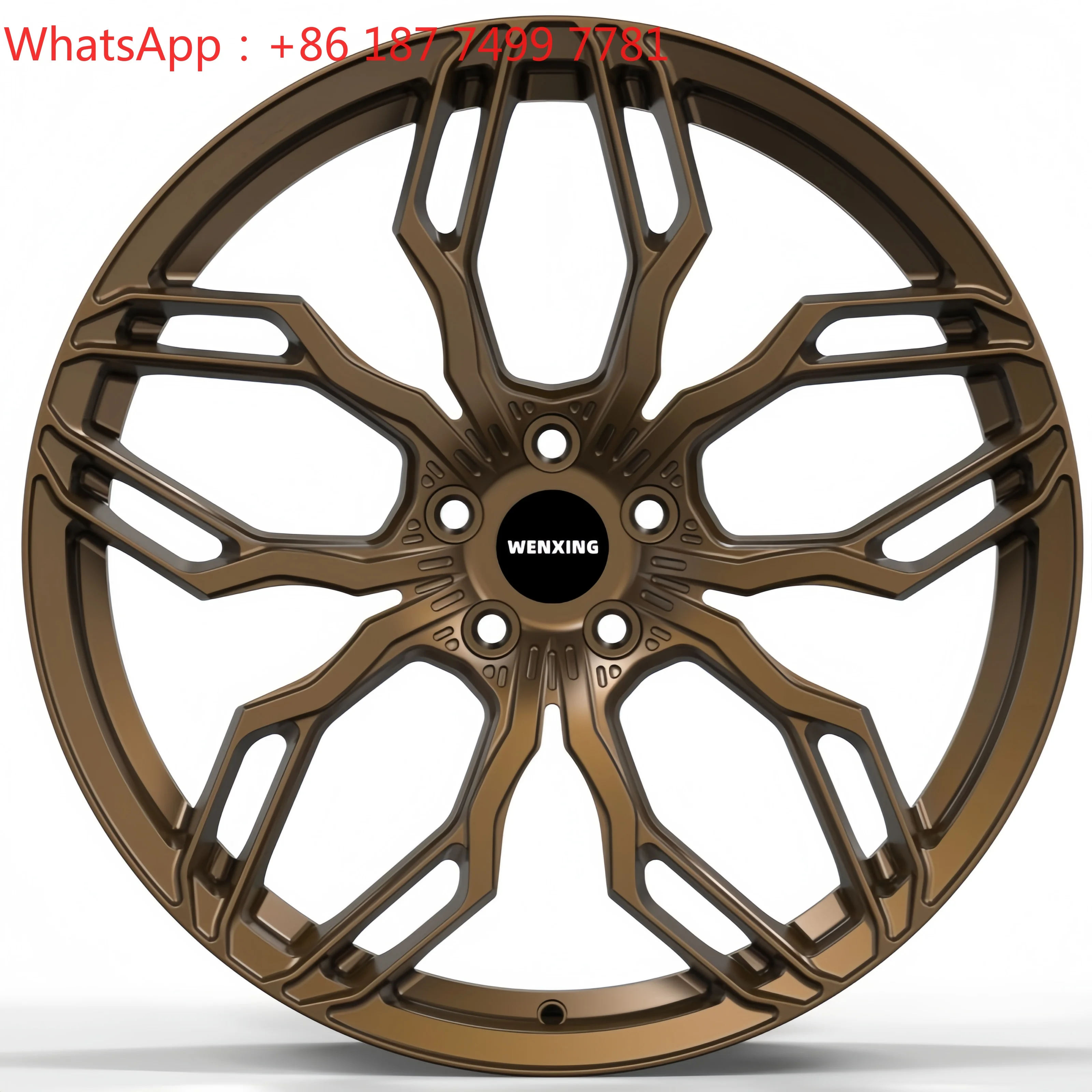 Custom Bronze Five Spoke Forged Aluminum Wheels 25mm/30mm/40mm ET 5x112 5x114.3 18-22 Inch Premium Sport Car Rims