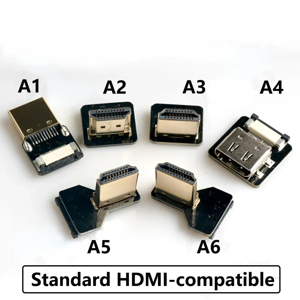 Ribbon FPV HDMI-Compatible Connector Flexible Flat Cable for Raspberry Pi 4 Micro HD/Mini HD to HD Female 20pin FFC