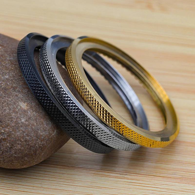 Матовые золотые, серебряные, черные часы из нержавеющей стали, аналогичные стальным кольцам обода Seiko SKX007 SKX009 SKX011 SRPD, модный Безель