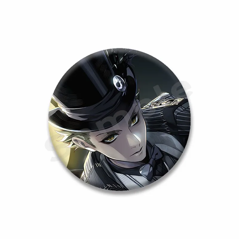 Game Peripheral Twisted Wonderland Soft Round Badge Malleus Idia Floyd Lilia Cartoon Lapel Brooch Pins Bag Clothes Accessories