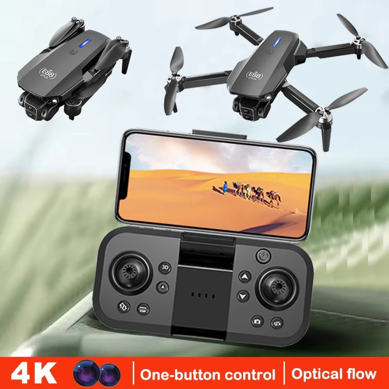 

Новый GPS-дрон E88 Plus, профессиональная камера 4K, воздушная FPV-кисть, избегающая препятствий с большим экраном, пульт дистанционного управления, складной дрон