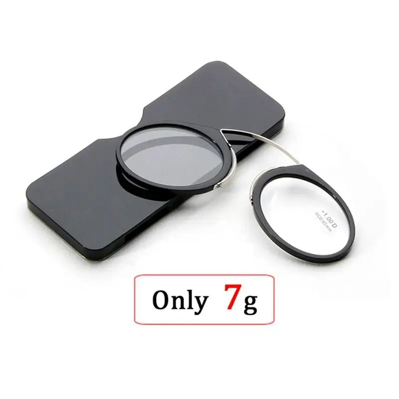 4 Stück tragbare Lesebrillen mit Clip-Nasenbügel für Herren, ultraleicht, ultradünn, presbyopische Brillen mit Original-Etui 1,0 1,5 – Detail 6