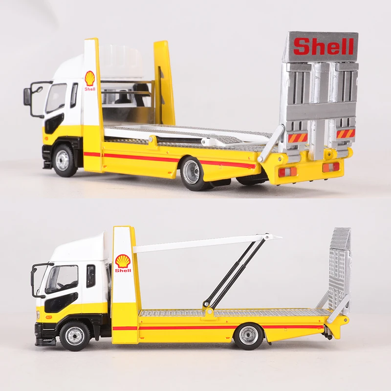 Diecast 1/64 Size Mitsubishi Model Car Double Deck Tow Trucks Alloy Car Model Toys for Boys Collection Display Original Box