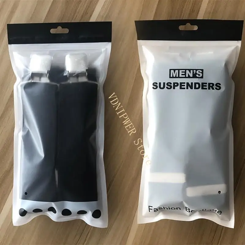 حمالات الرجال المرنة عالية للسروال 4 مشبك حزام مرنة دعامة للعمل D08E