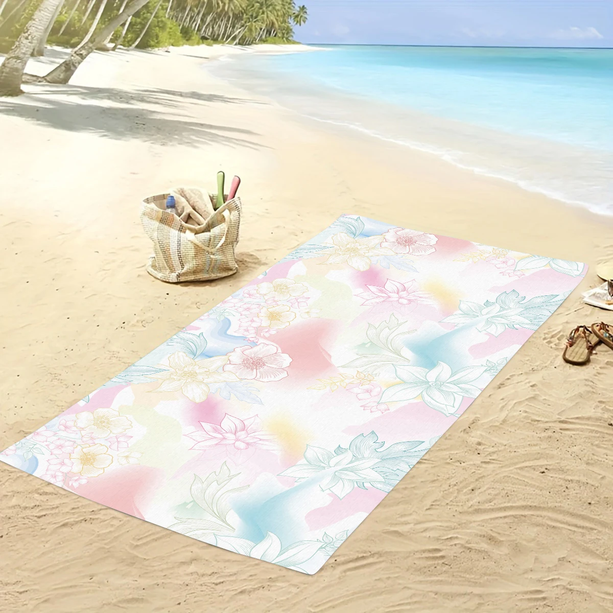 Polyester Beach Towel - Multi-functional Towel for Swimming, Fitness, Camping, Yoga, Travel and Beach Activities 3