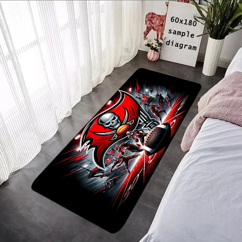 Living Room Rugby  Rugs Foot Carpets Entrance Doormat Prayer Rug Floor Mats Anti Slip Tampa Bay Buccaneers Kitchen Home Decor