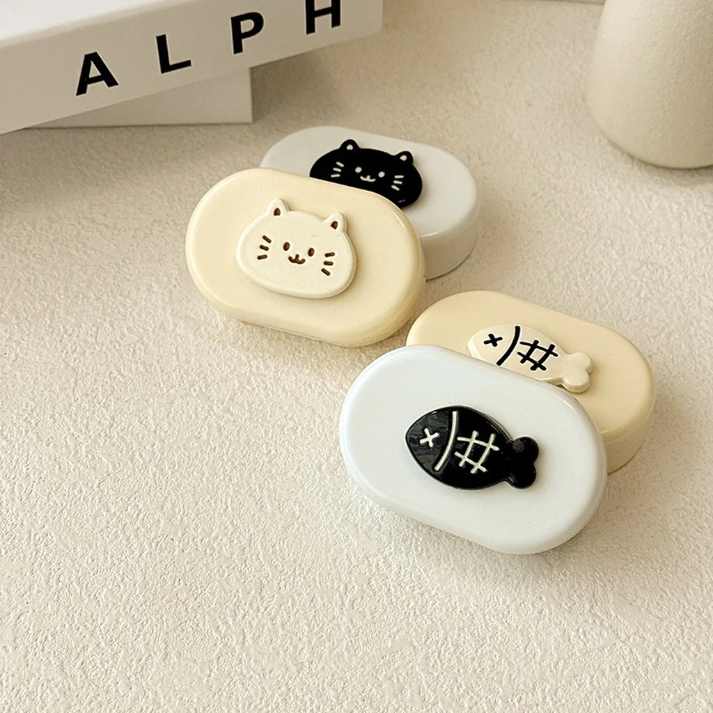 Abs Contact Lens Case Flip-Top Contact Lens Care Case Contact Lens Case Cute For School Backpack Handbag