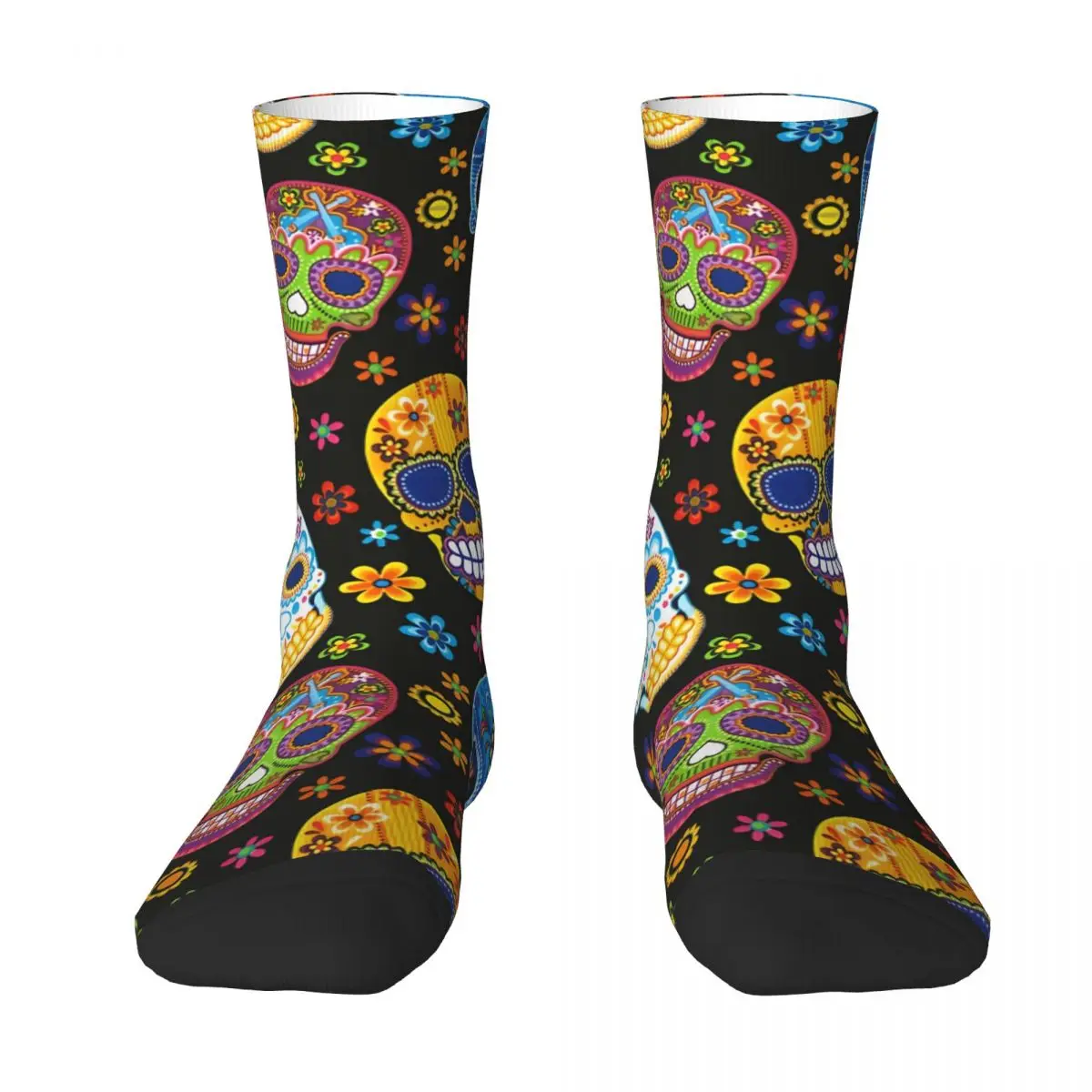 Day Of The Dead Sugar Skulls Skull Style Unisex Winter Socks Windproof Happy Socks street style Crazy Sock