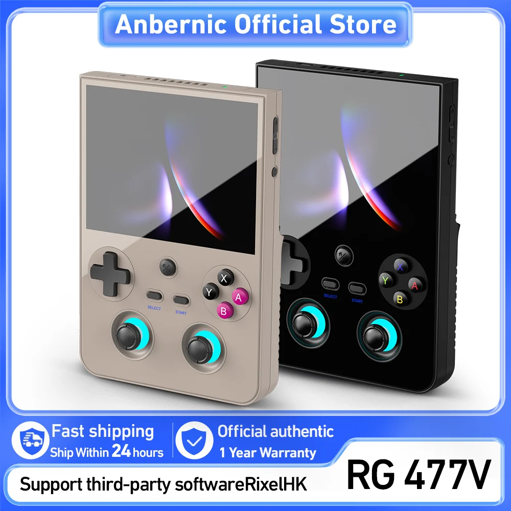 ANBERNIC RG 477V Console di gioco retrò Android 14 Dimensity 8300 Giocatore di gioco Schermo in-cellulare da 4,7 LTPS 5500mAh Wi-Fi 6E Hall joystic